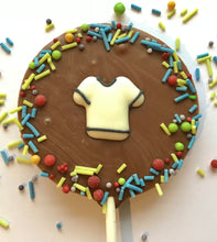 Load image into Gallery viewer, Football Milk Chocolate Lollies
