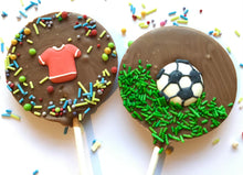 Load image into Gallery viewer, Football Milk Chocolate Lollies
