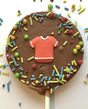 Load image into Gallery viewer, Football Milk Chocolate Lollies
